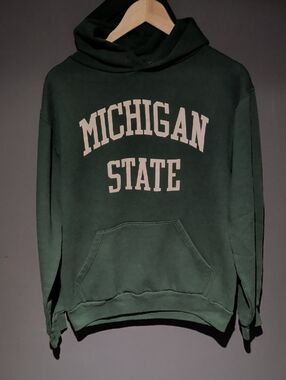 Michigan State Green Hoodie with Front Pocket